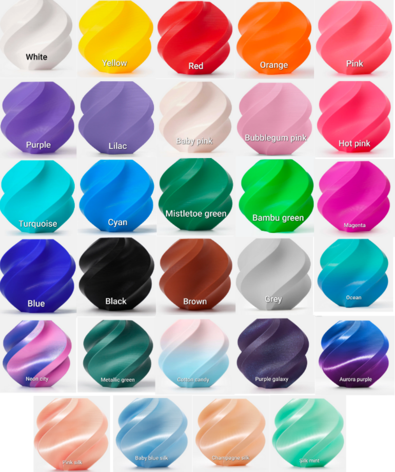 Color swatches of various colors arranged in a grid.