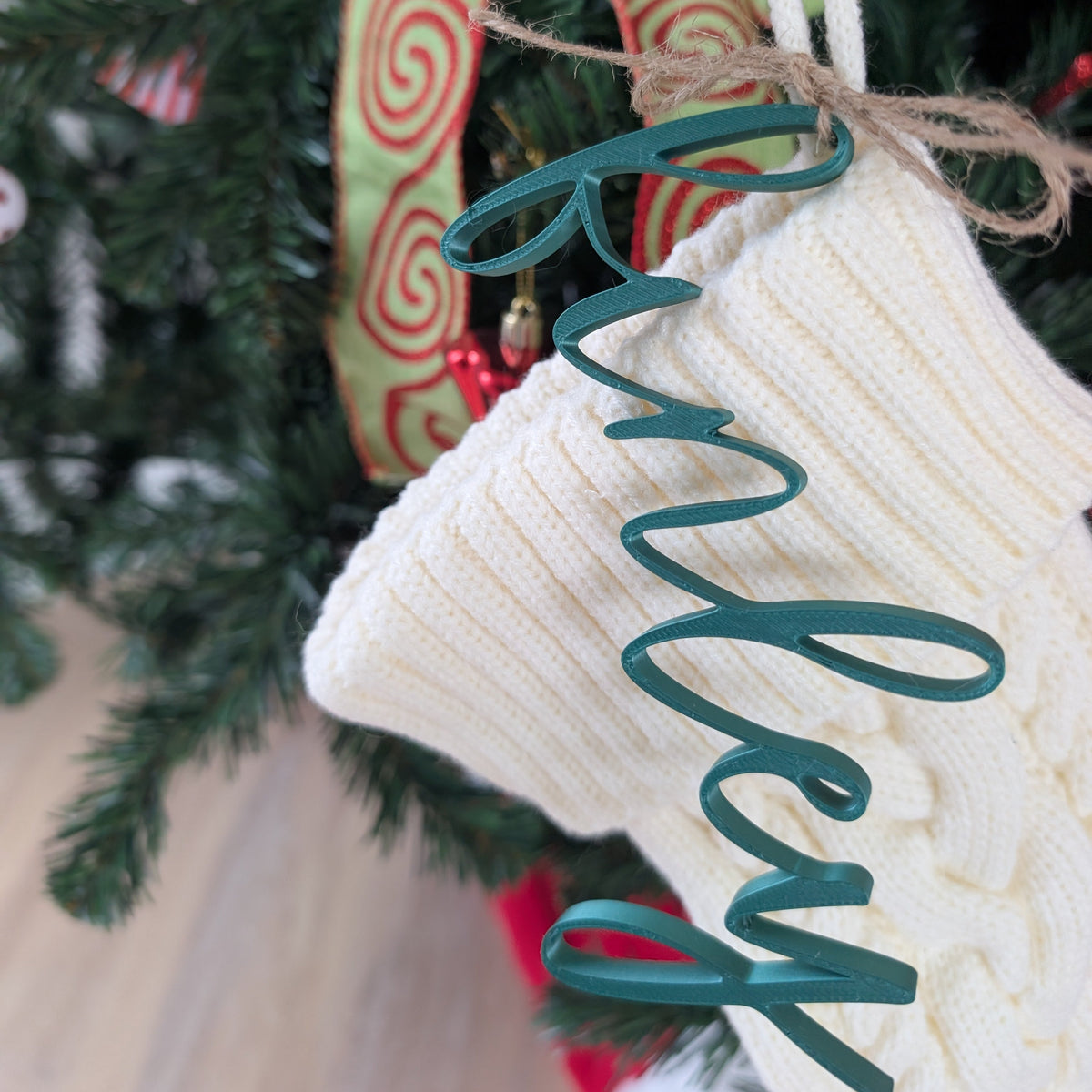 personalised stocking name tag