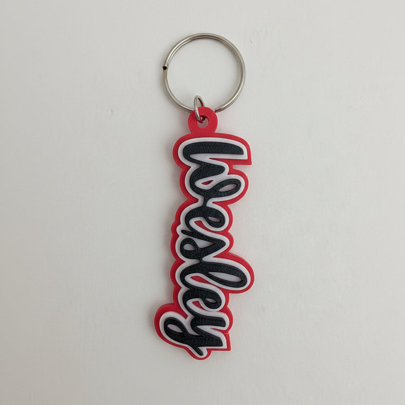 Triple layer personalised bag tag