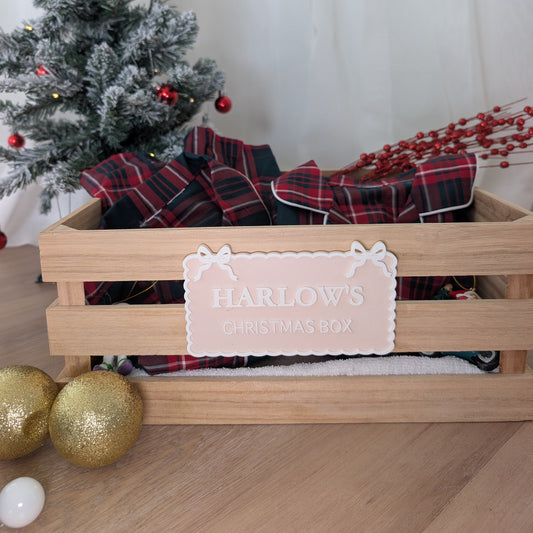 Personalised Christmas Box sign