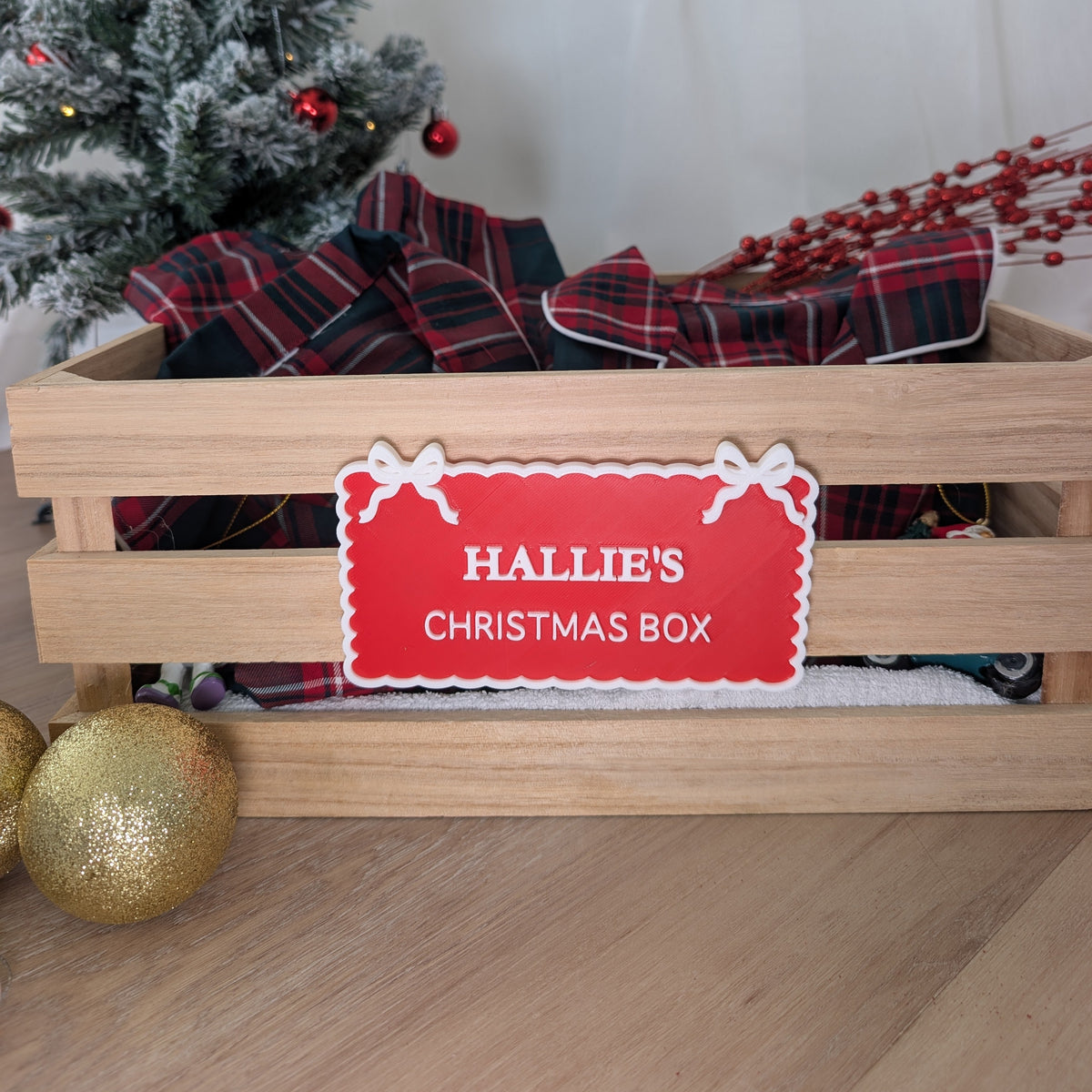 Personalised Christmas Box sign