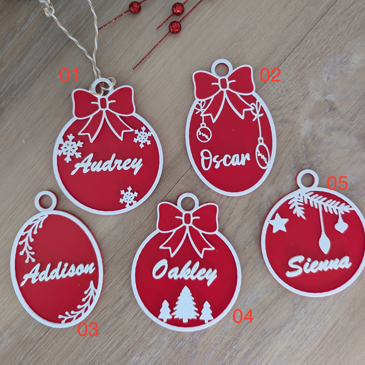 Personalised Christmas Bauble Ornaments